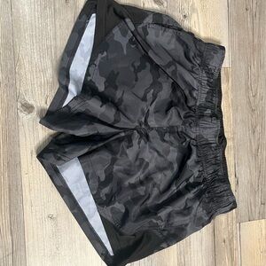 Black Camouflage Athletic Shorts